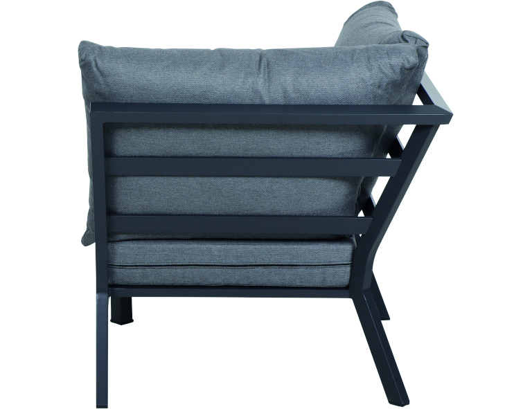 Siena Garden Lounge-Set Lindos 4-tlg. inkl. Kissen, Anthrazit/Grau Siena Garden Lounge-Set Lindos 4-tlg. inkl. Kissen, Anthrazit/Grau