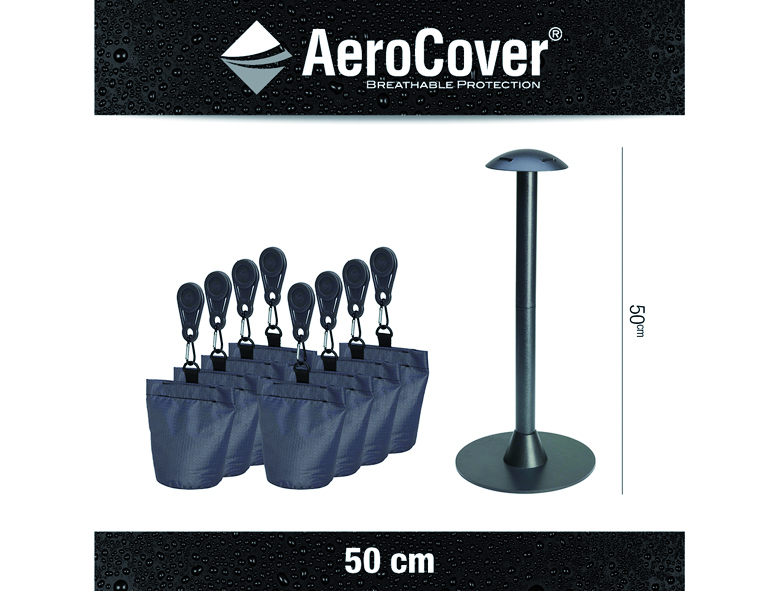 Aerocover Abstandshalter und 8 Sandsäcke für Schutzhüllen
