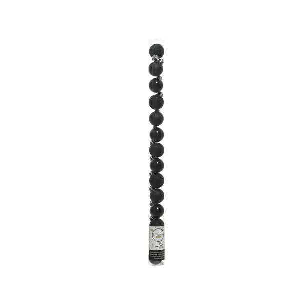 Mix bruchf. gl/matt/Gl schwarz Ø3cm Kugel