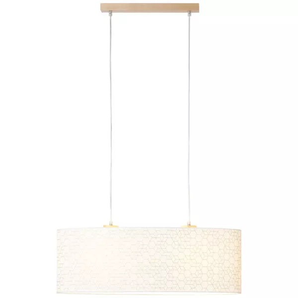 Pendelleucht Galance E27 2flg holz/weiß holz hell/weiß