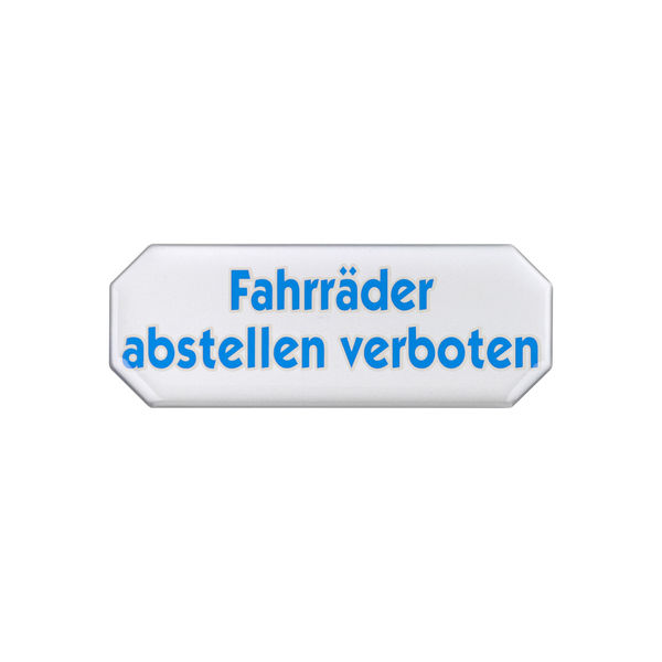 Hinweis. Fahrräder abstellen verboten 3D