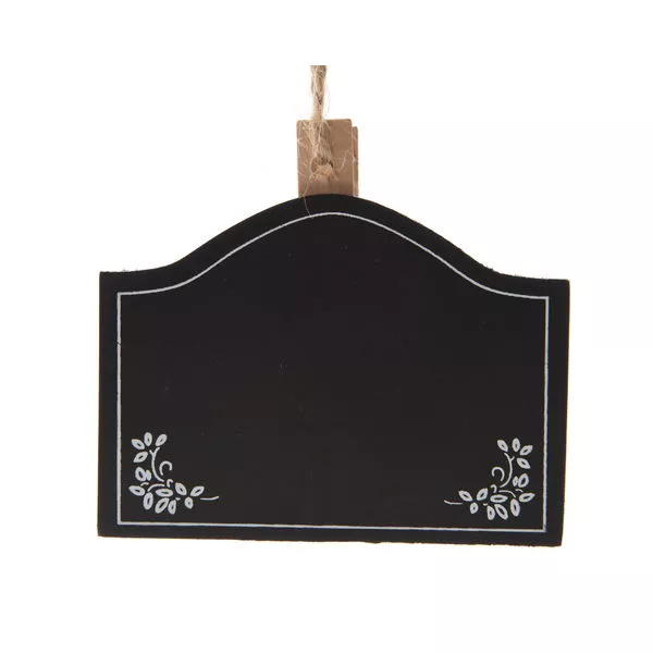 Schreibtafel 2 auf Sockel schwarz 6x8cm MDF