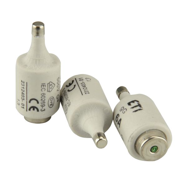 Sicherungspatrone DII 500V 6A E27 5 Stück