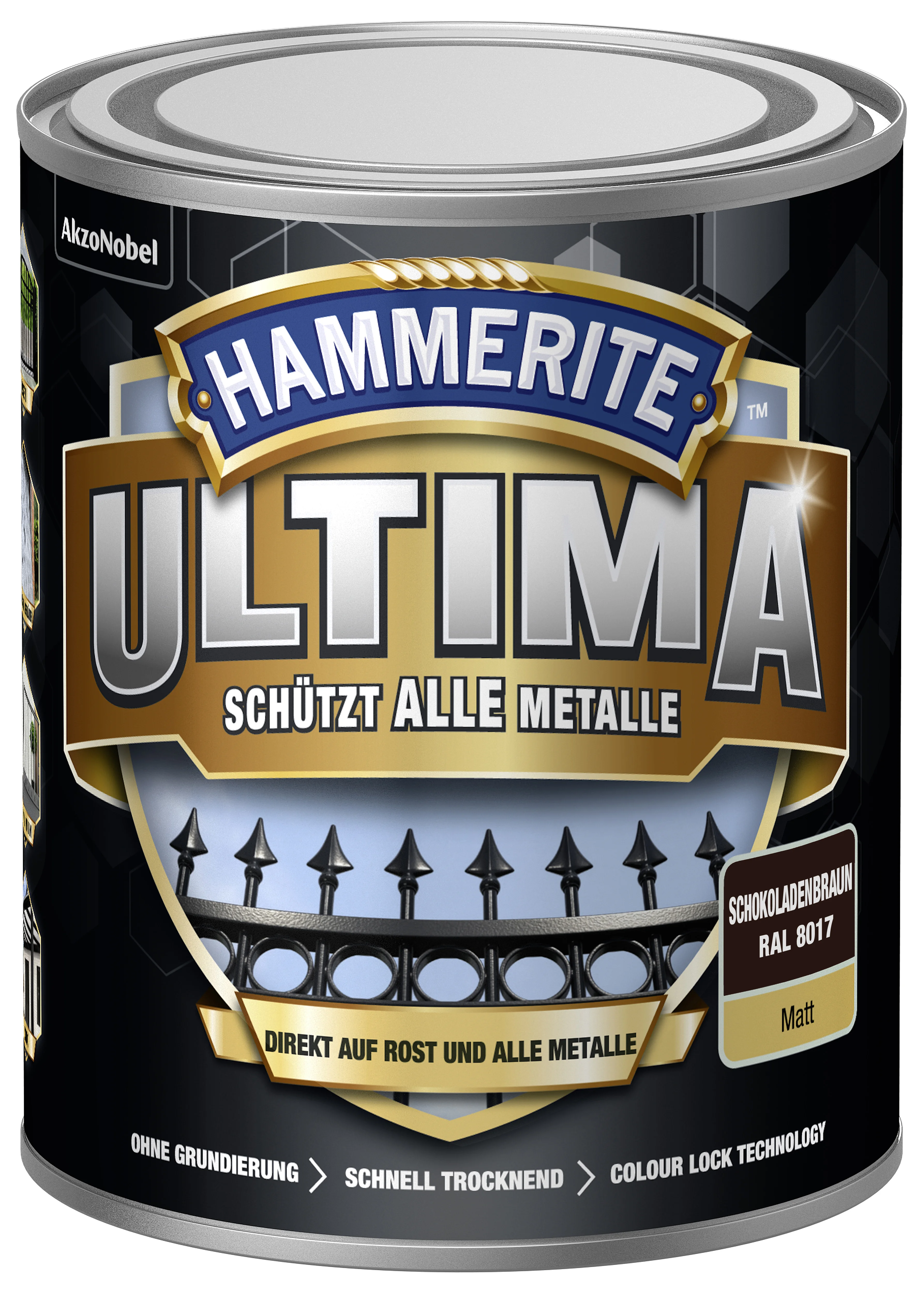 Hammerite Ultima Metallschutzlack Schokobraun matt 750 ml