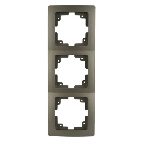 Abdeckrahmen 3-fach platin Monaco Serie 204
