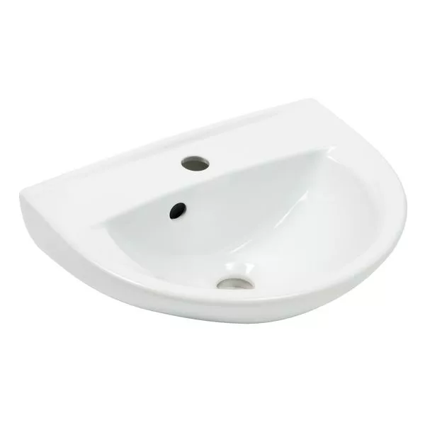 Handwaschbecken 763 45 cm weiß Ausladung 35 cm, BASIC