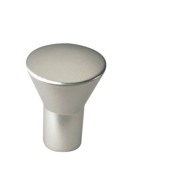 Möbelknopf Zamak matt vernickelt 16 mm