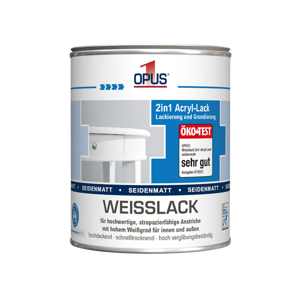 OPUS1 Weisslack wv sm 0,75L wasserverdünnbar