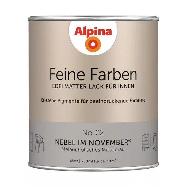 Buntlack Nebel im November matt 750ml Feine Farben