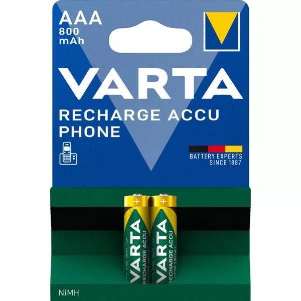 Akku Phone AAA 800mAh 2er Varta Recharge im Blister