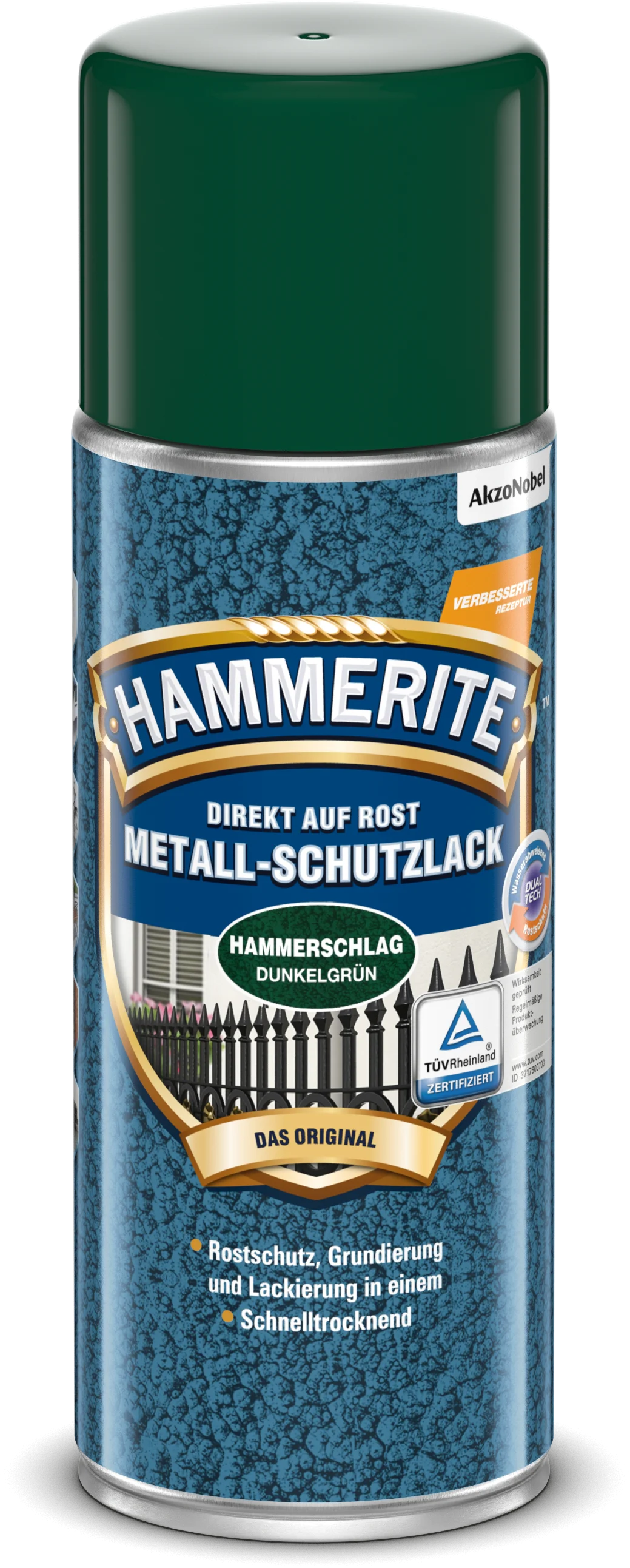 Hammerite Metallschutzlack Hammerschlag Dunkelgrün 400 ml