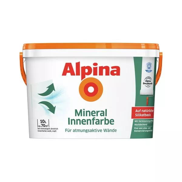 Alpina Mineral-Innenfarbe 10L konservierungsmittelfrei
