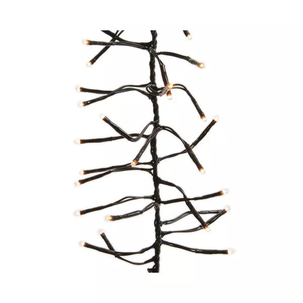 LED Cluster schwarz/kl.weiß 3m-448L aussen Timer/ Dimmer