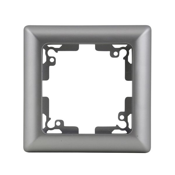 Abdeckrahmen 1f Genua silber