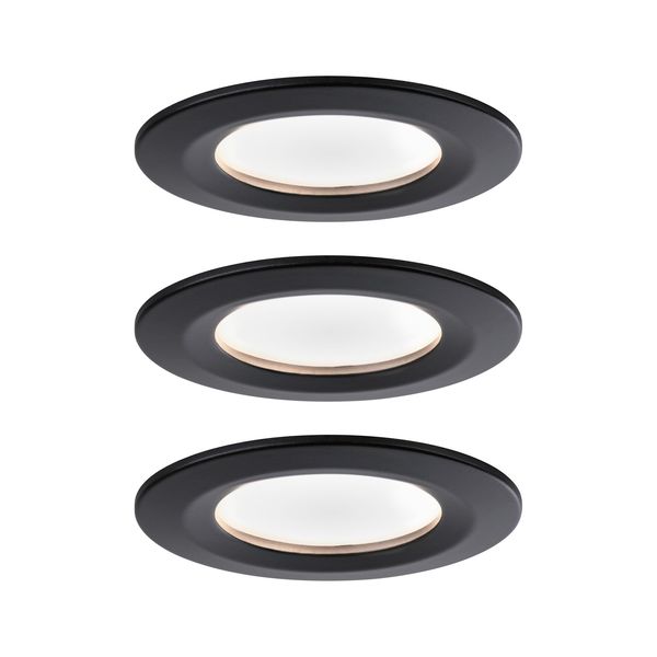 Einbauleuchte Nova Coin starr schwarz 3x6,5W 2700K