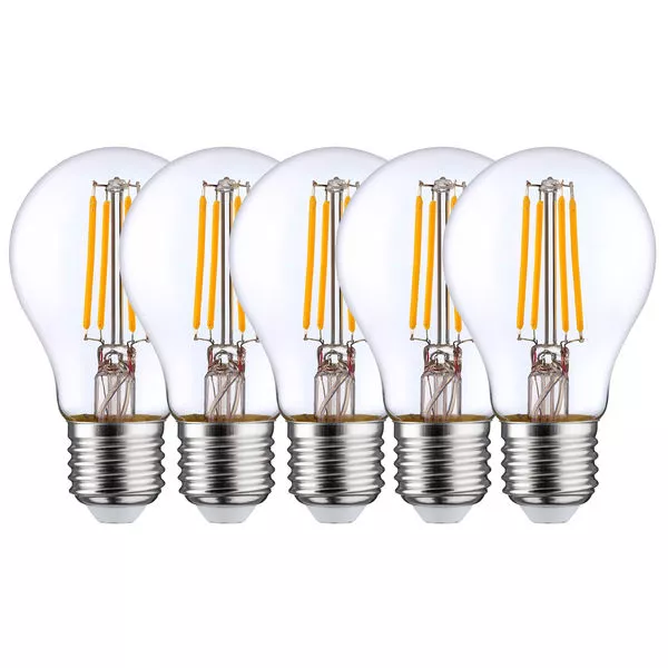 Leuchtmittel LED Fil. A60 7W 5er-Pack E27/827 810lm