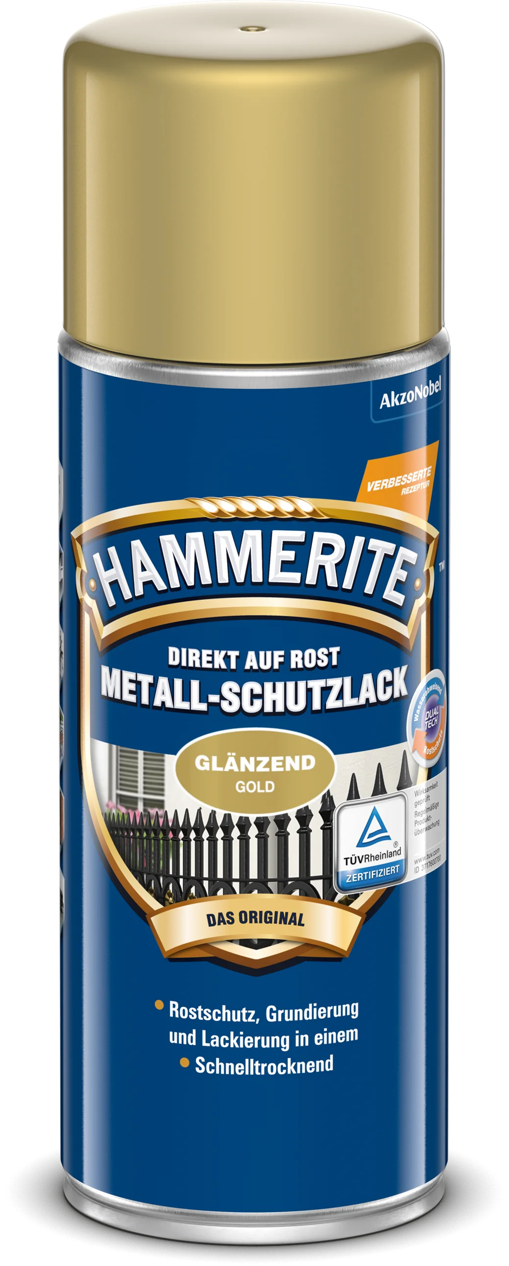 Hammerite Metallschutzlack Gold Glänzend 400 ml