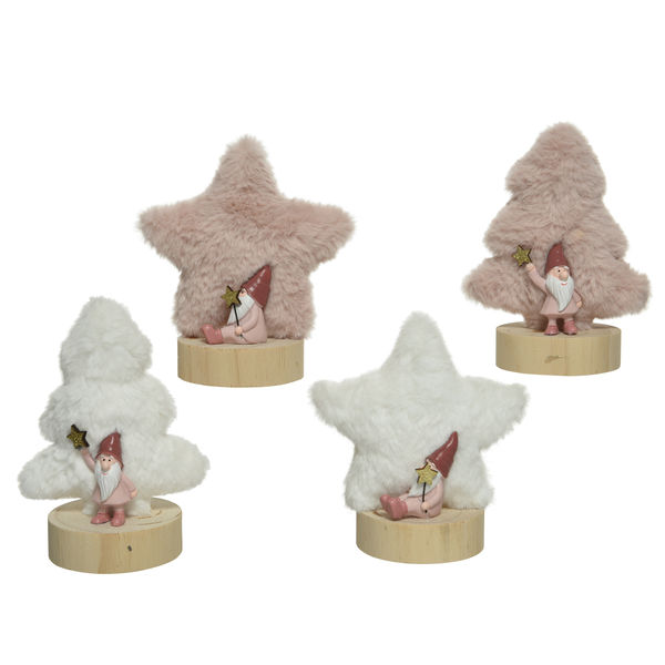 Weihnachtsmann 4 sort. L13-W8-H15cm Polyresin