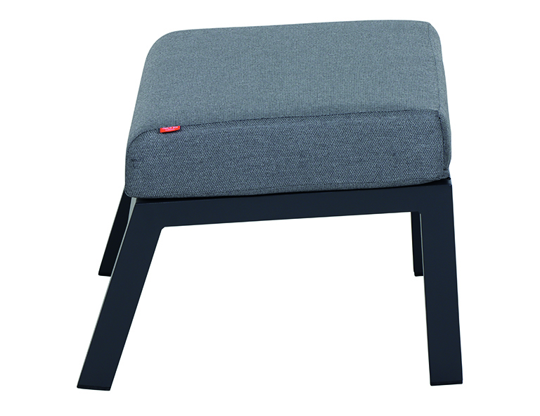 Siena Garden Loungehocker Lindos inkl. Kissen, Anthrazit/Grau
