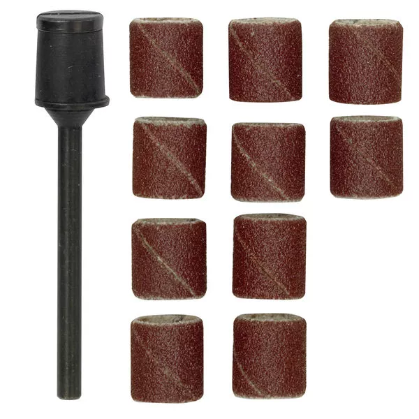 Schleifzylinder 10mm Korn150 mit 10 Schleifbändern