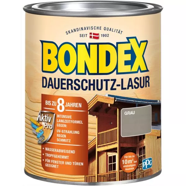 Bondex Dauerschutz Lasur grau 0,75L
