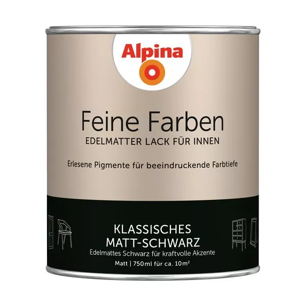 Buntlack Klassisch schwarz matt 750ml Feine Farben matt