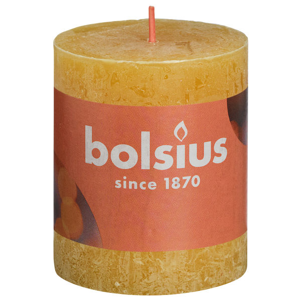 Stumpenkerze Honigwabengelb 80/68mm Rustik Shine Collection