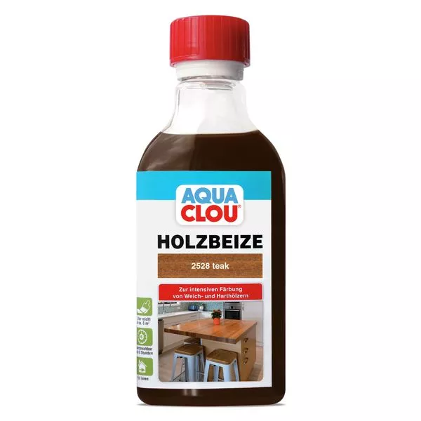 Aqua Holzbeize B11 Teak 250ml Clou Wasserverdünnbar