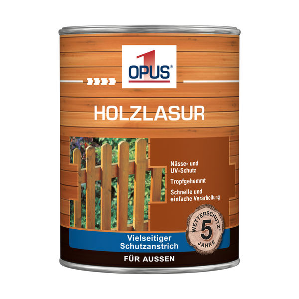 OPUS1 Holzlasur nußbaum 2,5L wasserverdünnbar, WS 5 Jahre
