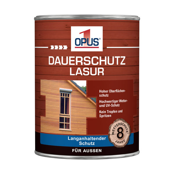 OPUS1 Dauerschutzlasur nußbaum 750ml wasserverdünnbar, WS 8 Jahre