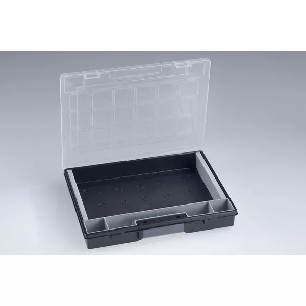 EuroPlus Flex 37-1 schwarz/transparent Sortimentskasten mit herausnehmb. Boxen