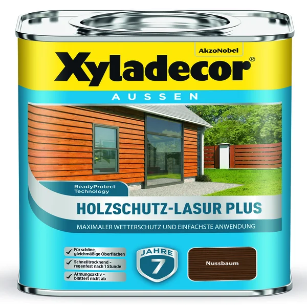 Xyladecor Holzschutzlasur Plus Nussbaum 0,75 l