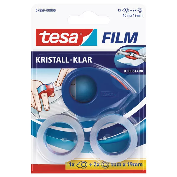 tesafilm Mini Abroller 10mx19mm 2 x kristallklar Blister