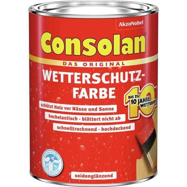 Wetterschutzfarbe CS kaffeebraun 2,5L Consolan