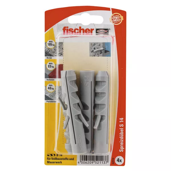 Dübel S 14 Nylon 14 mm GK (4 Stück)