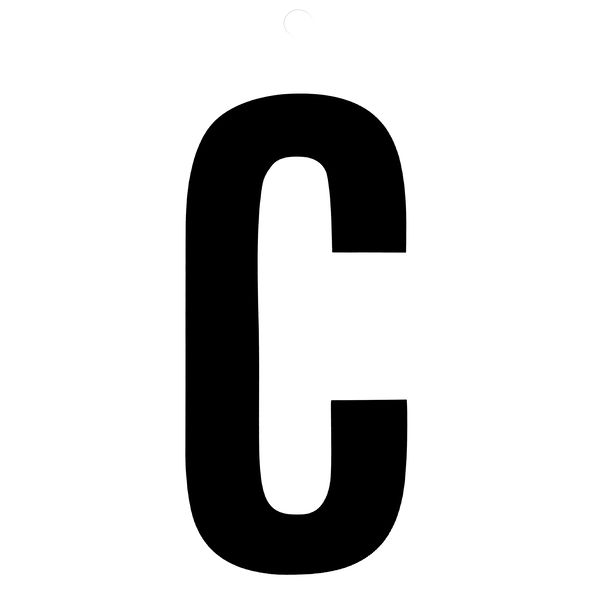 Klebebuchstabe C schwarz 100 mm