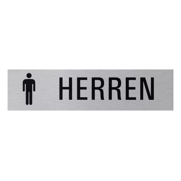 Aluhinweisschild 160x40mm WC Herren