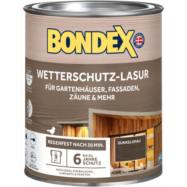 Bondex Wetterschutz Lasur dunkelgr.0,75L