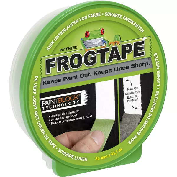 Kreppband Frogtape grün 36mm 41,1m Kreppband mit Paintblocker