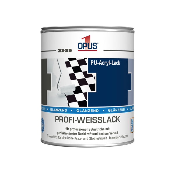 OPUS1 Profi Weisslack glänzend 0,375L wasserverdünnbar