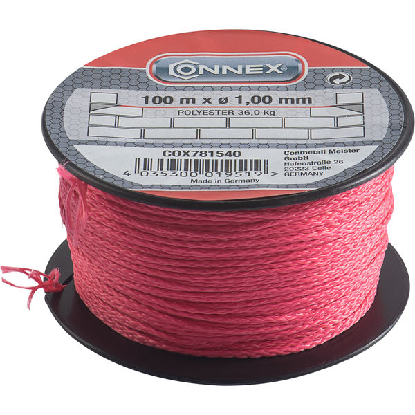 Maurerschnur PE 1,0mm - 100m rot