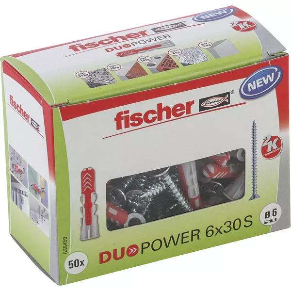 Universaldübel DuoPower 6x30 S LD (50 Stück)