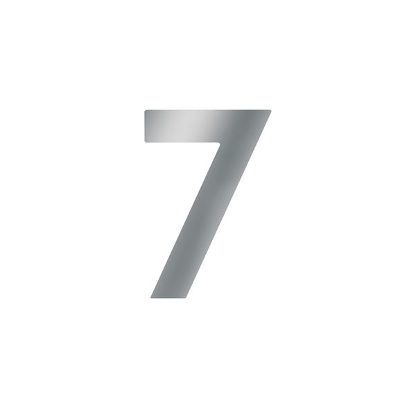 Hausnummer 7 Edelstahl 12 cm