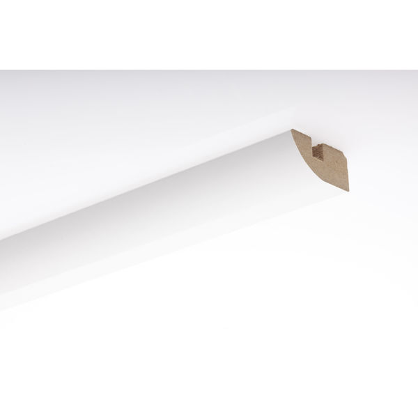 Clip-Abschlussleiste Weiß Glanz 2380x38x16