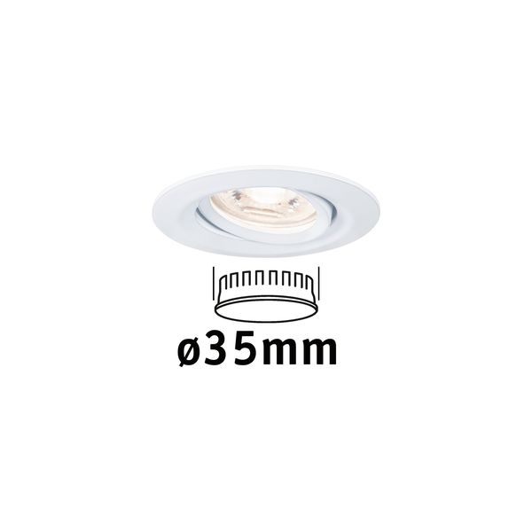 Einbauleuchte Nova mini Coin rd schw.bar LED 4W 310lm weiß matt/alu