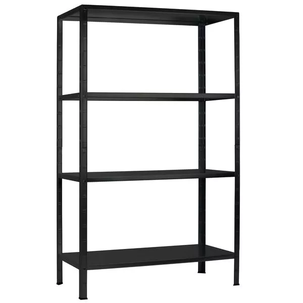 Steck-Grundregal 180x100x40cm schwarz mit 4 Böden