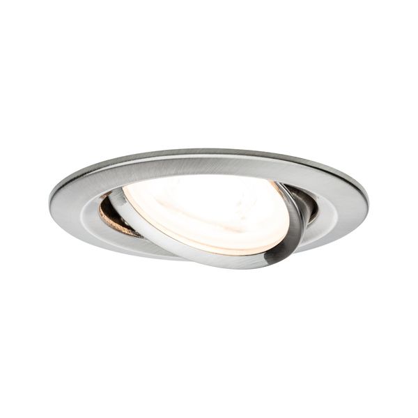 Einbauleuchte Prem. Nova GU10 35W Eisen rund schwenkb 230V 51mm geb./Alu Zink