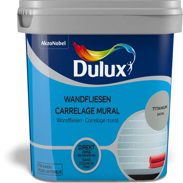 Dulux Wandfliesenfarbe Titanium Satin 750 ml