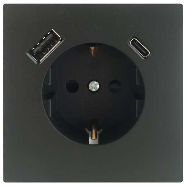 Steckdose SaoPaulo USB A/C anthrazit