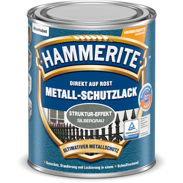 Met.Schutzlack Struktur grau 750ml Hammerite
